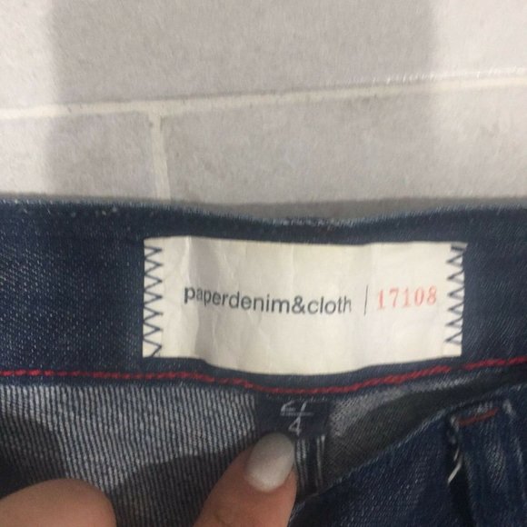 PaperDenimCloth Straight Leg Capri Stretch Denim 4 - Picture 2 of 5